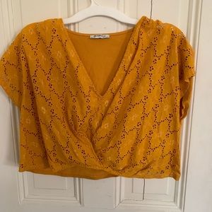 Zara Eyelit Crop Top